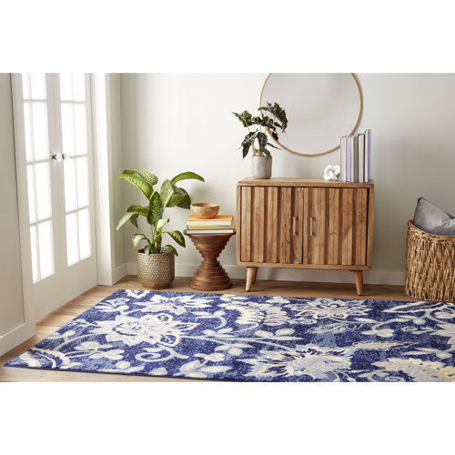 Andover Mills™ Mountview Performance Navy Blue Rug & Reviews Wayfair